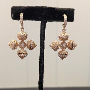 Sparkling Drop Earrings Byzantine Style